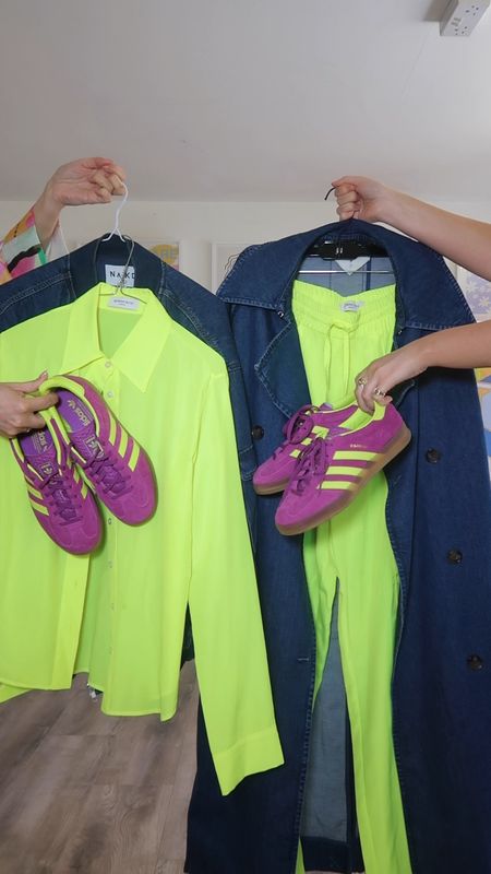 Adidas Gazelles in purple and neon yellow! 

#LTKSeasonal #LTKeurope #LTKstyletip