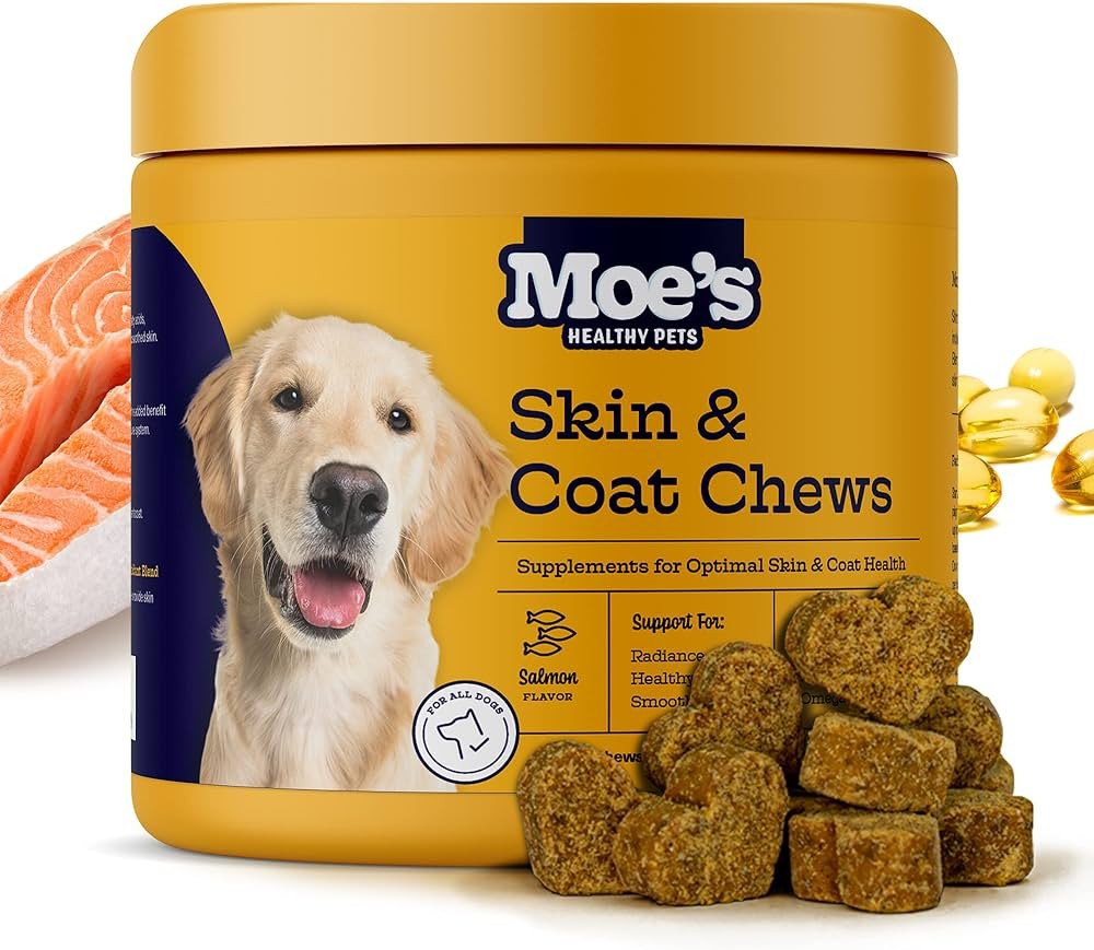 Moe’s Skin & Coat Omega 3, 6, 9 and Vitamin Supplement for Dogs- Supports Dryness, Itch Relief,... | Amazon (US)
