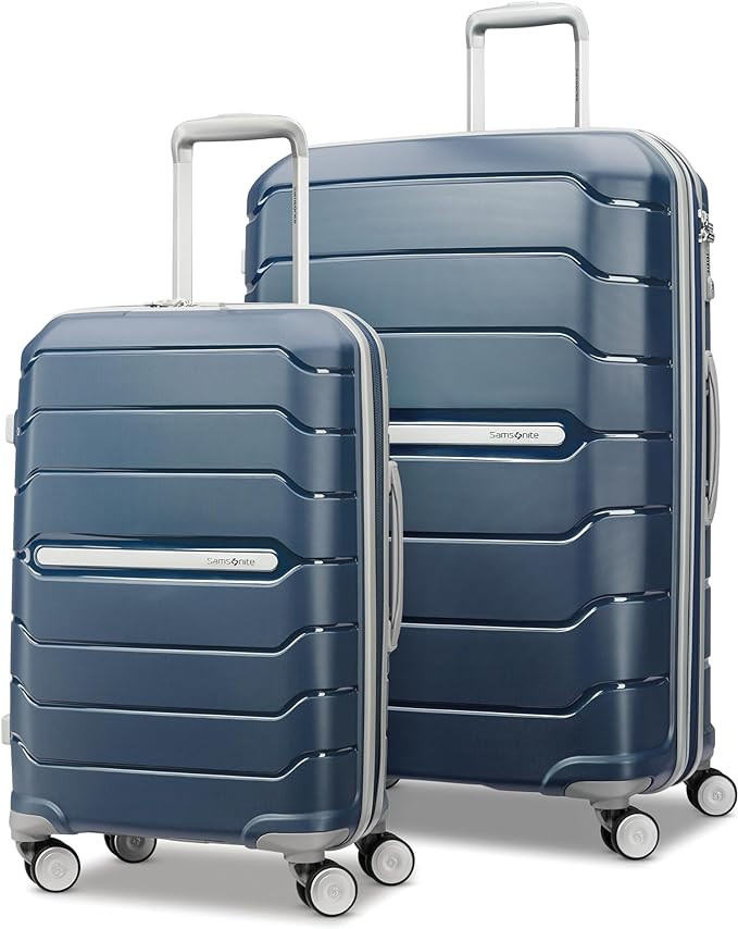 Samsonite Freeform Hardside Expandable with Double Spinner Wheels, Navy, 2-Piece Set (21/28) | Amazon (US)
