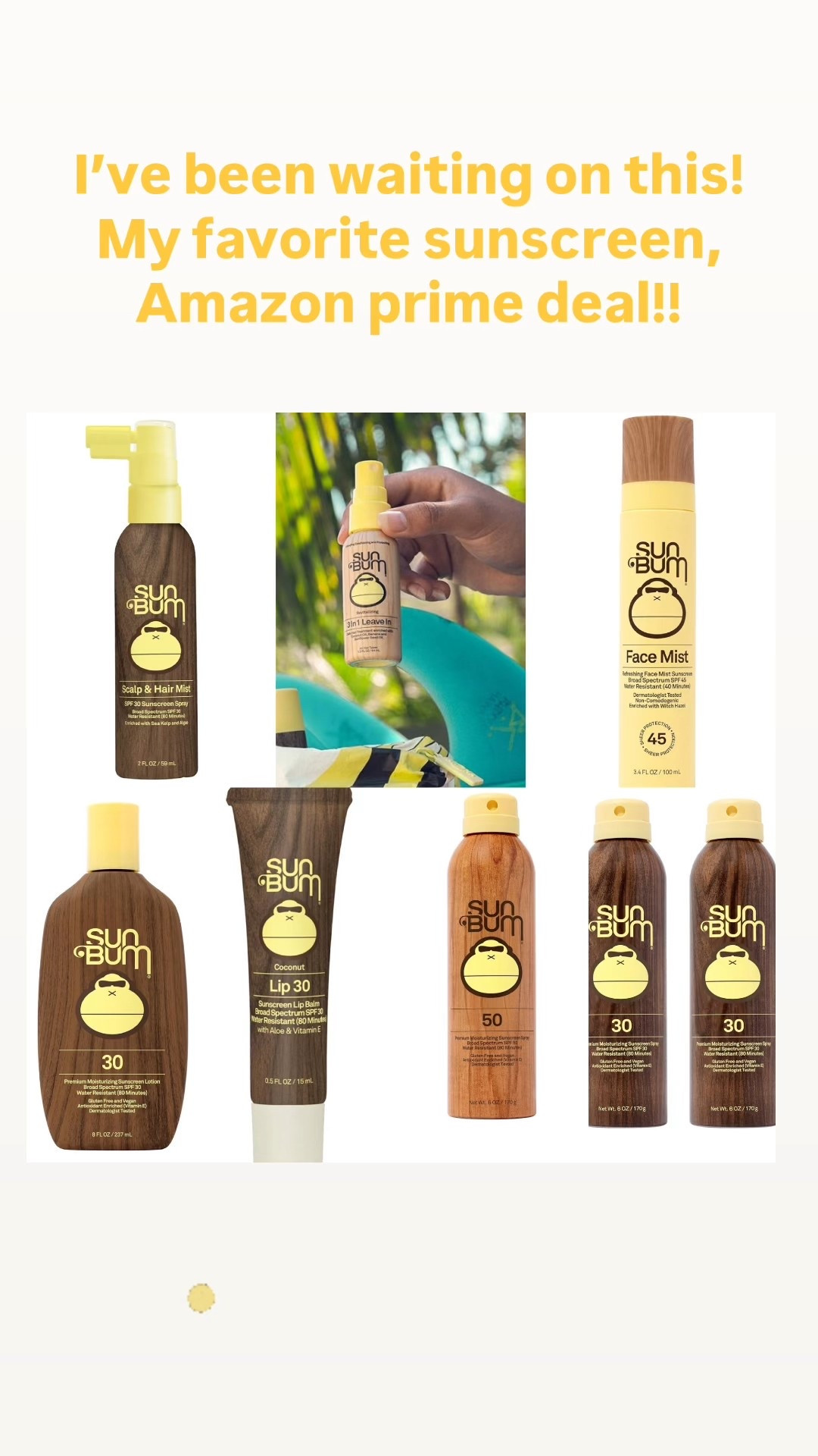 I have been waiting on this! My favorite sunscreen. Amazon prime deal!! 

#suncare #Amazonprime #sunbum 

#LTKSwim #LTKBeauty #LTKSaleAlert