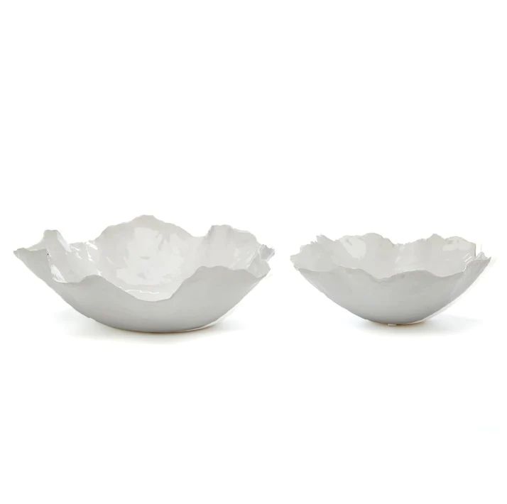 Ceramic White Wavy Bowl | Megan Molten