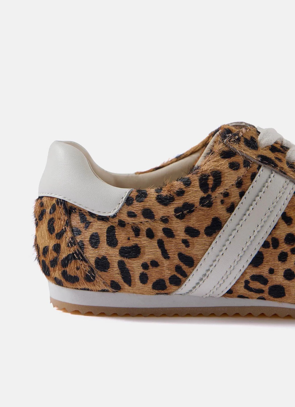 Nelle Leopard Print Textured Trainers | Mint Velvet