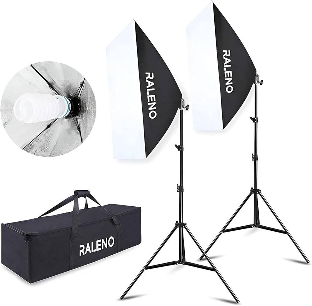 RaLeno Softbox Lighting Kit 2X20"X28" Professional Photography Continuous Lighting Equipment with... | Amazon (UK)
