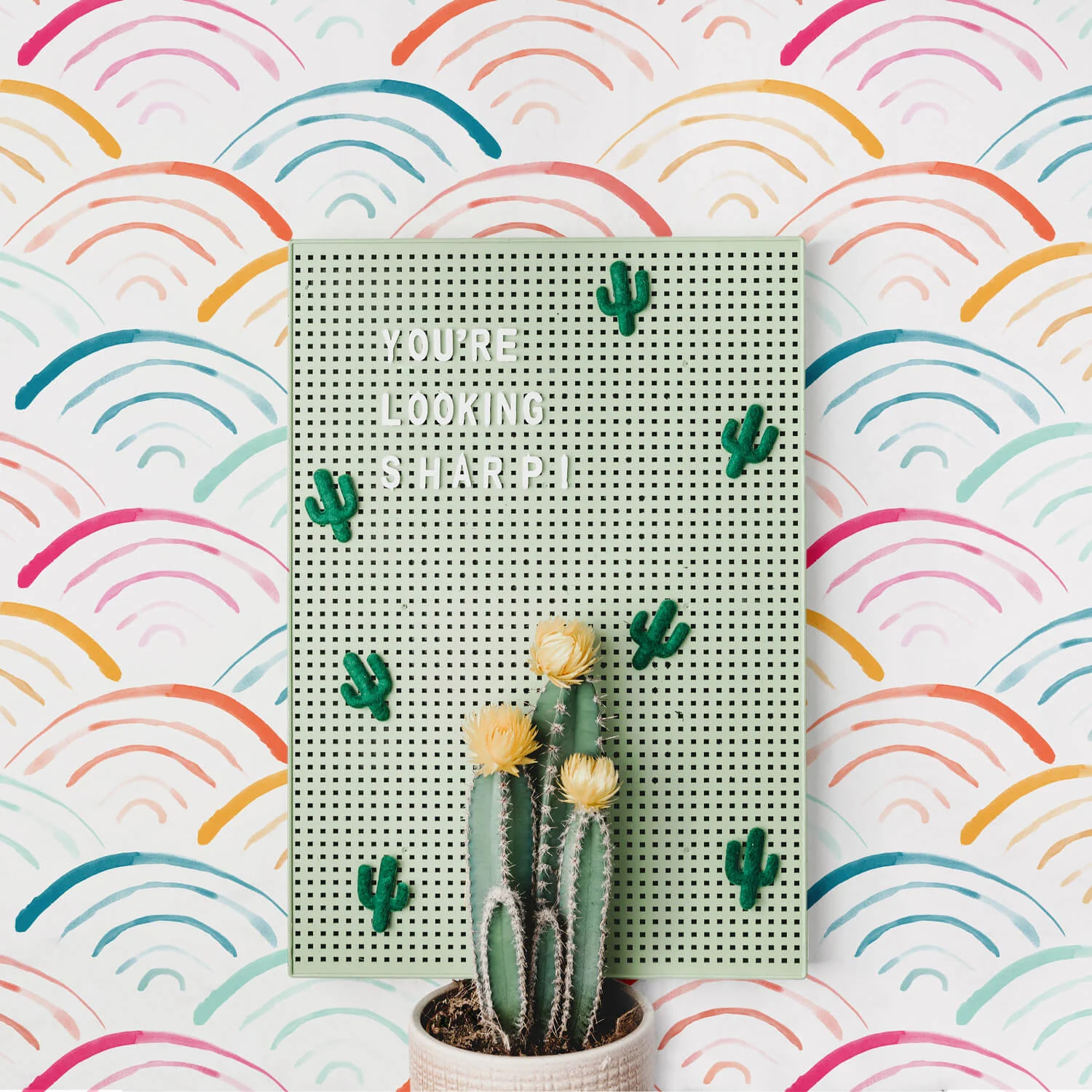 Rainbow Scallop Removable Wallpaper | Livettes Wallpaper