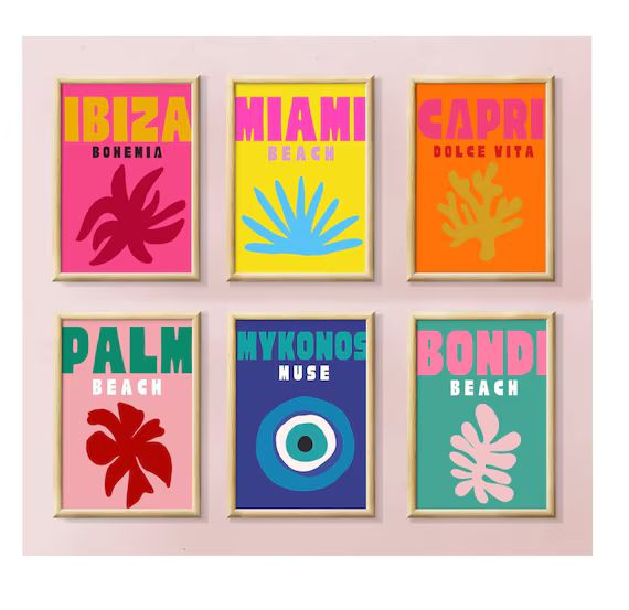 Assouline Prints Set of 6. Miami Print Ibiza Print Mykonos | Etsy | Etsy (US)