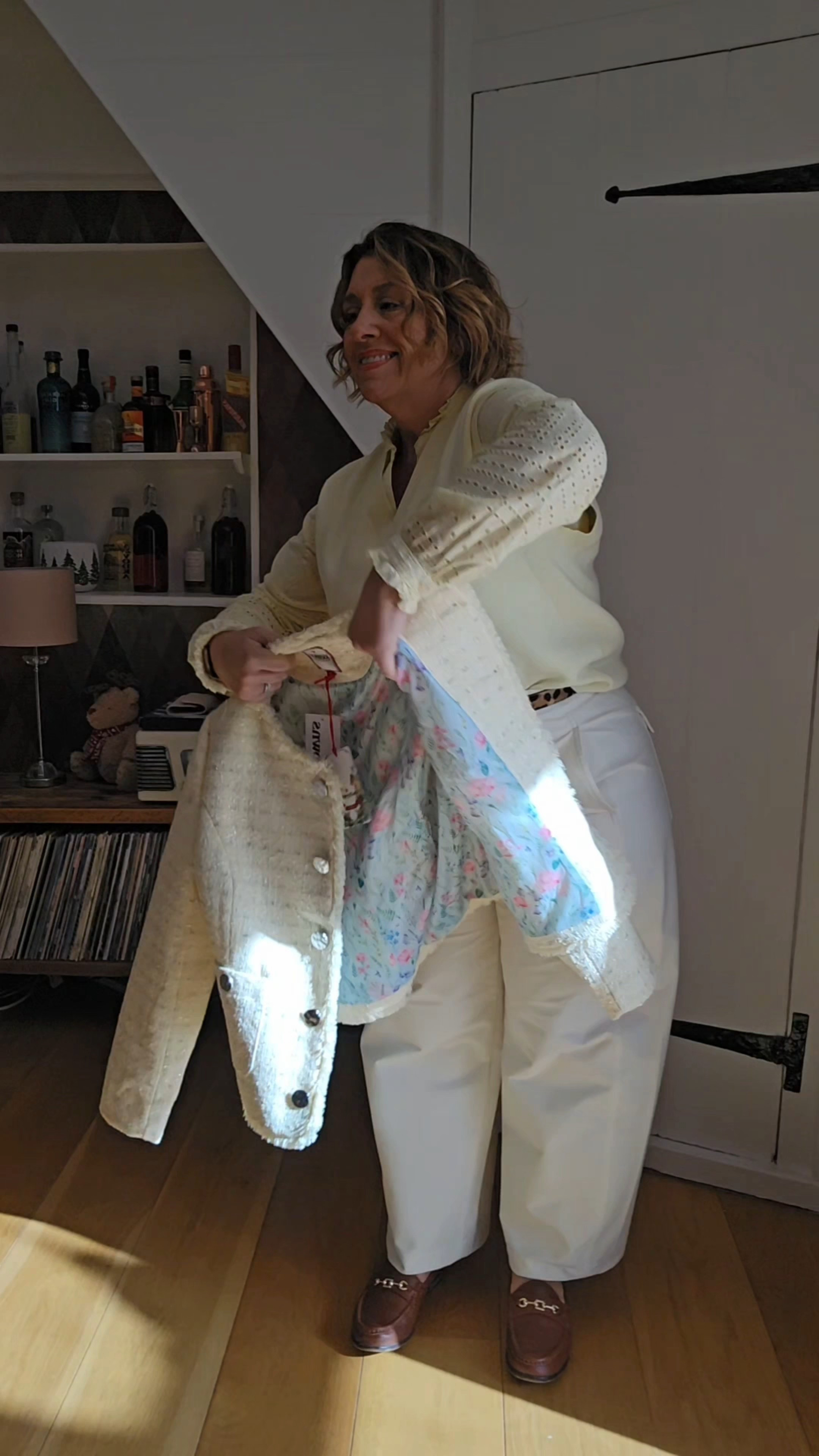 Yellow and cream with tan accents for Spring.The jacket is absolutely gorgeous,  soft and true to size.

#LTKspring #LTKpetite #LTKover50style