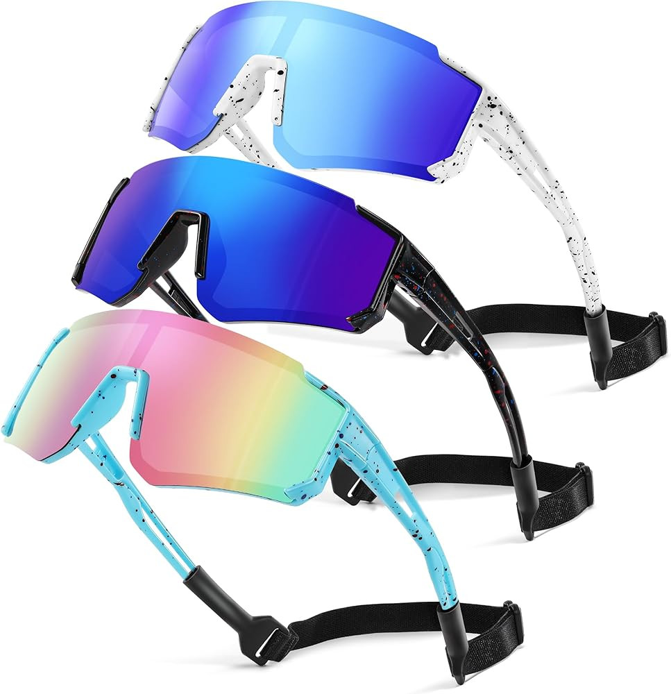 3 Pack Kids Polarized Sunglasses - Youth Baseball Sunglasses for Boys Girls Age 3-12 Sports UV Pr... | Amazon (US)