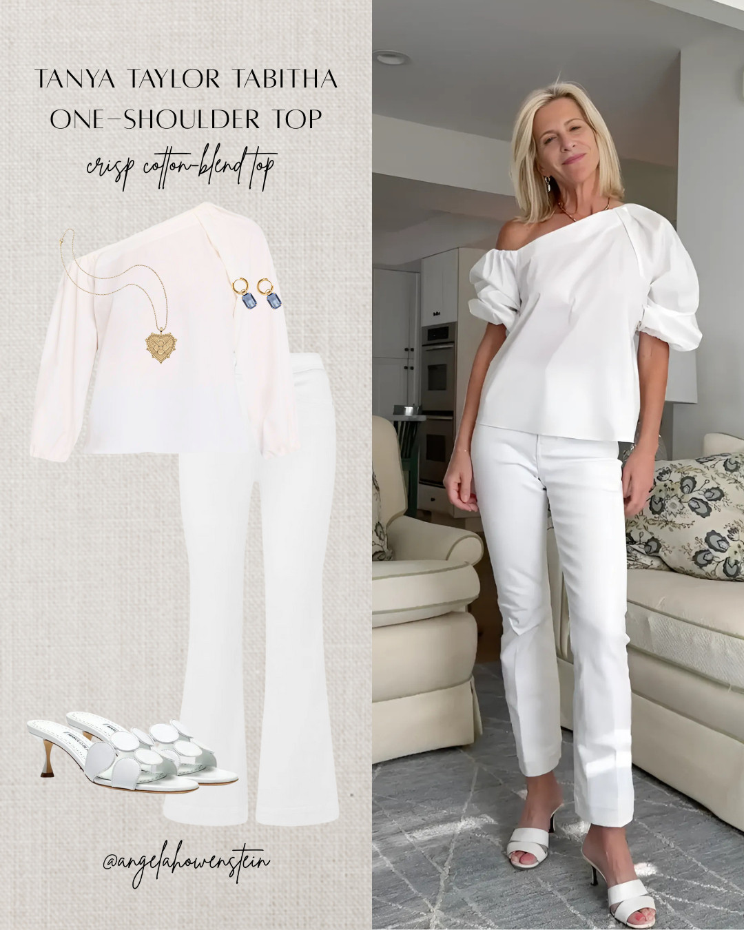 Wore this Tanya Taylor one-shoulder top the other day and felt instantly pulled together. Crisp, comfy, and just a little bit extra 🤍 

 #LTKSummerEdit #LTKStyleTip #LTKTravel