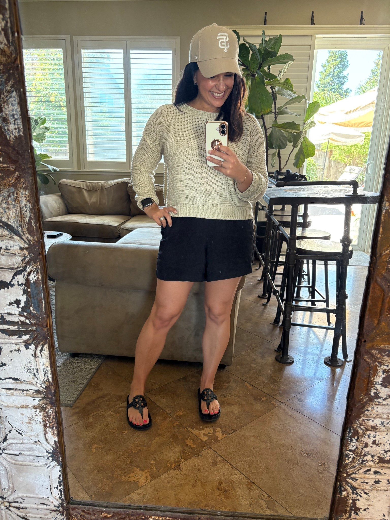 Memorial Day Weekend fit! Took my boy shopping for his 8th grade promotion outfit before our bbq and pool party! Love these classic black shorts that are pull on, I’m wearing a small. My khaki tan baseball cap is available for nearly every MLB team. My Tory Burch sandals are an investment, but so comfy. 


#LTKOver40 #LTKSeasonal #LTKPetite