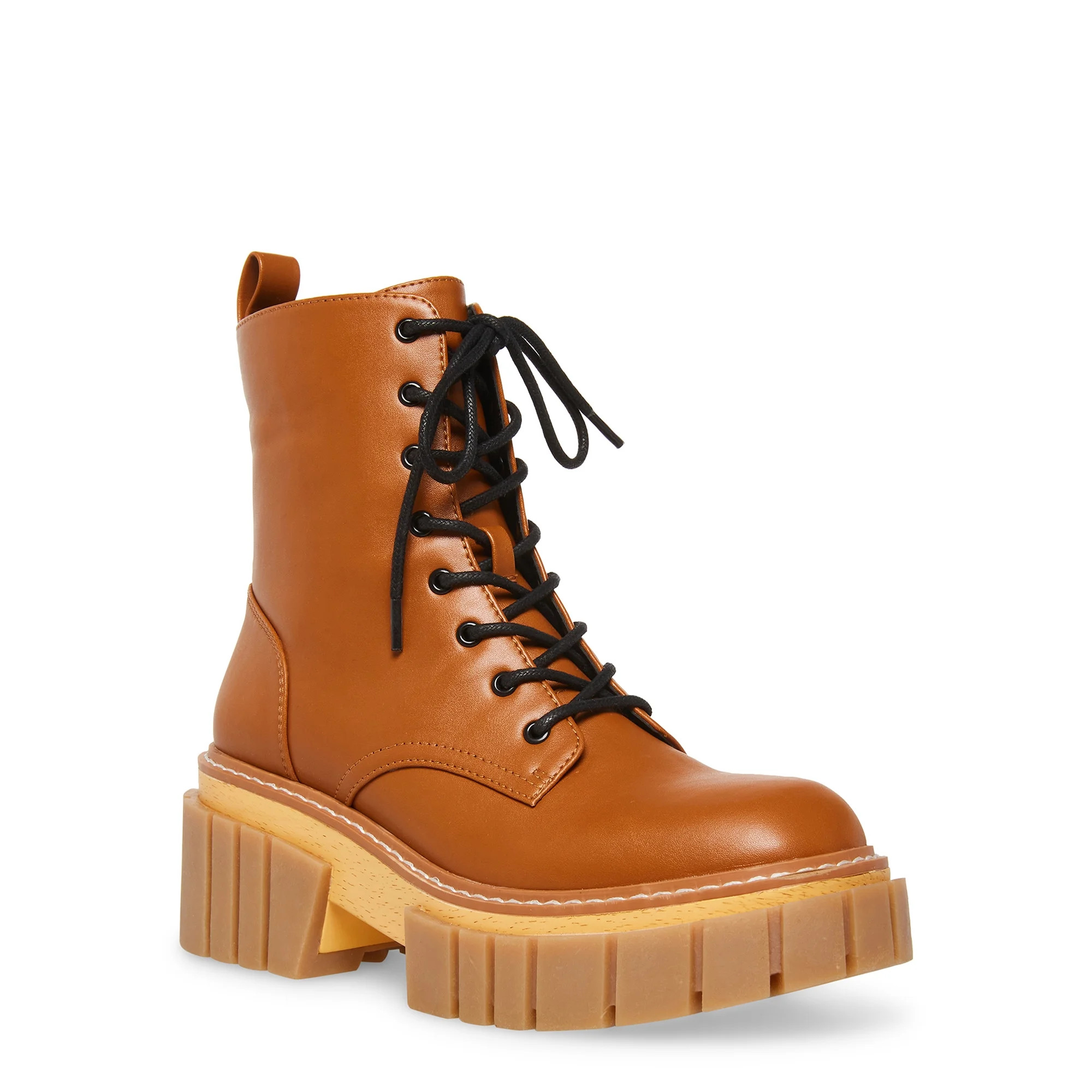 Madden Girl Women's Philly Exaggerated Lug Sole Lace Up Boot | Walmart (US)