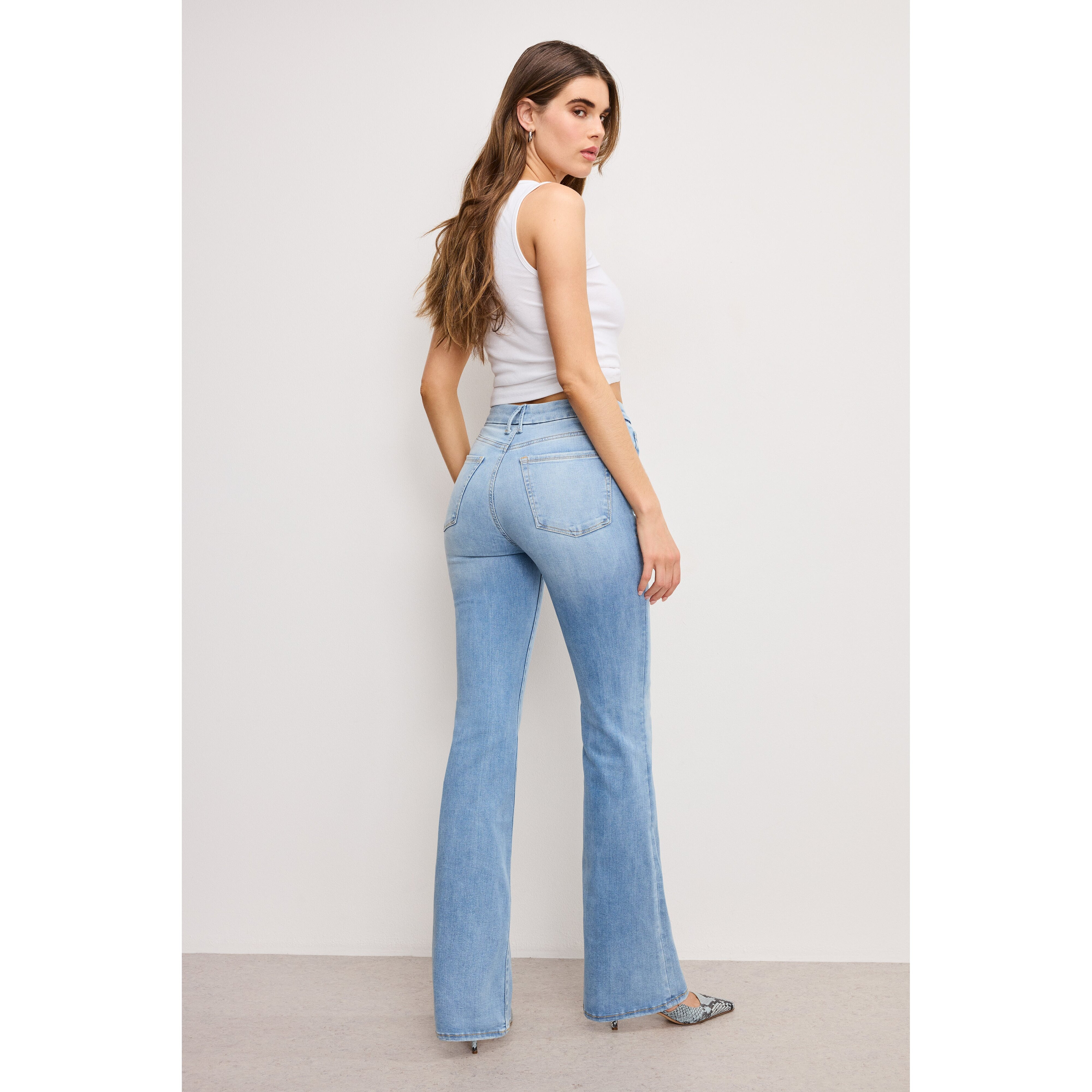 Women's Always Fits Good Classic Bootcut Jeans | Indigo, Size 20-26 Plus | Good American by Khlo� Kardashian | Good American
