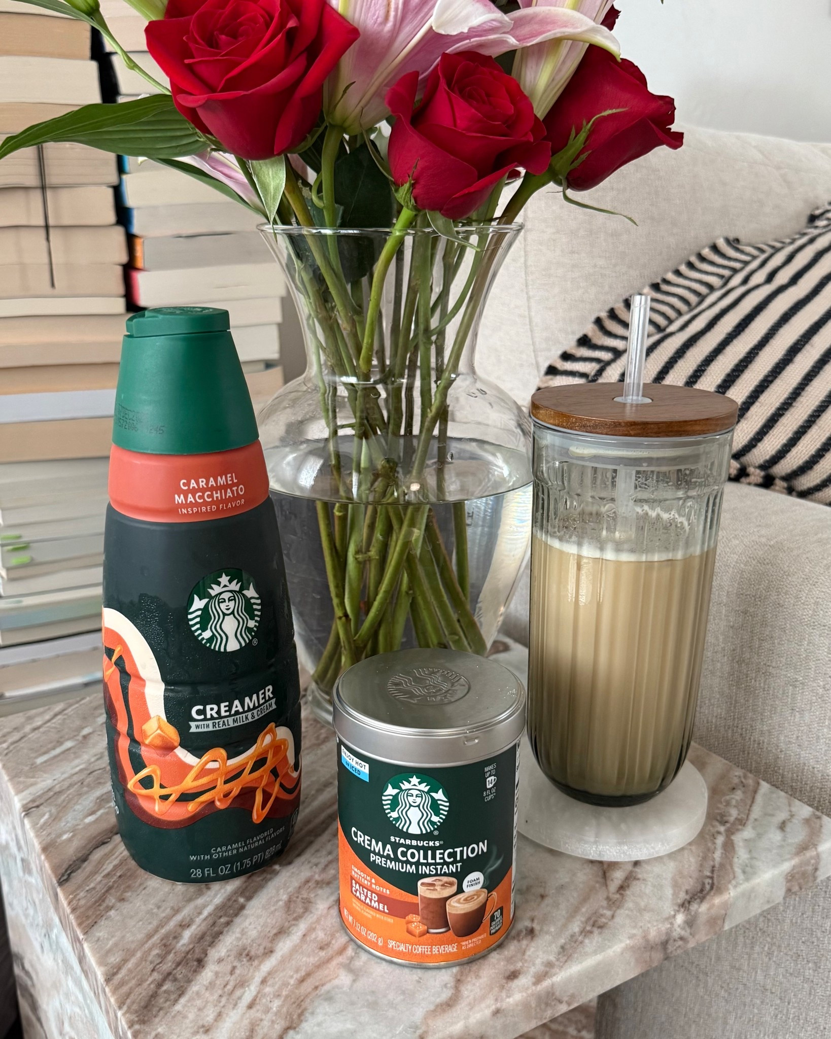 #ad From class to study group to yoga, my coffee’s gotta move as fast as I do. @Starbucks Crema Collection with a splash of Caramel Macchiato Creamer = premium taste instantly. Grab it at @Target and thank me later! #targetpartner #StarbucksAtHome #CampusLife #target