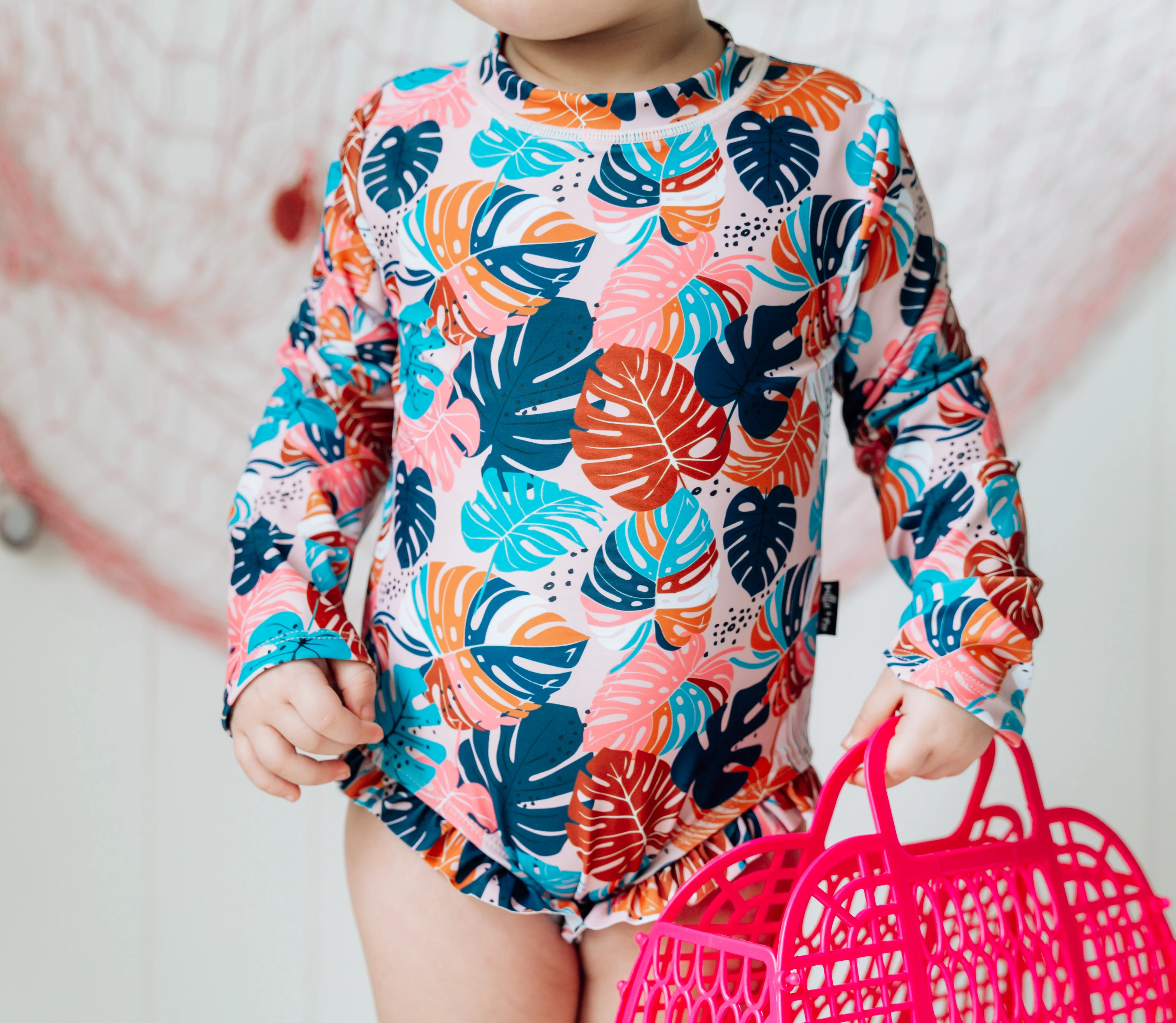 RUFFLE RASH GUARD- Monstera | millie + roo