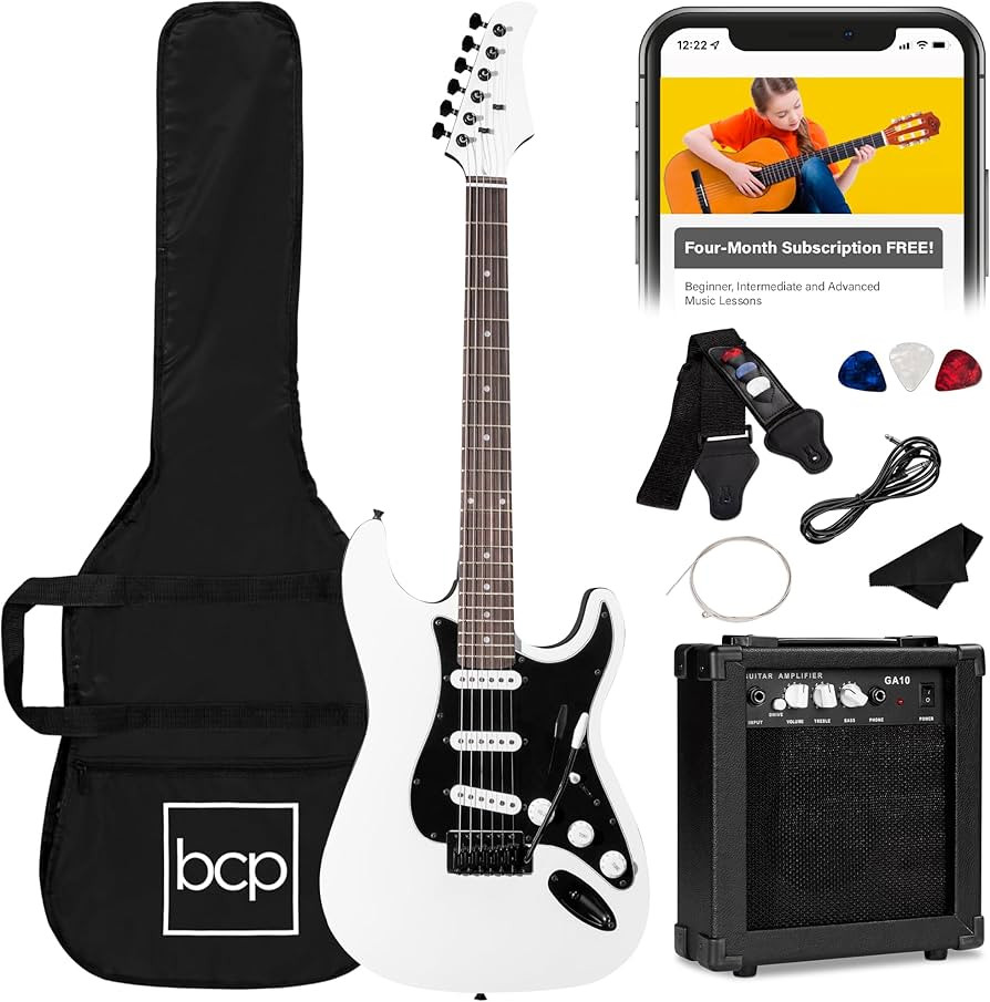 Best Choice Products 39in Full Size Beginner Electric Guitar Starter Kit w/Case, Strap, 10W Amp, ... | Amazon (US)