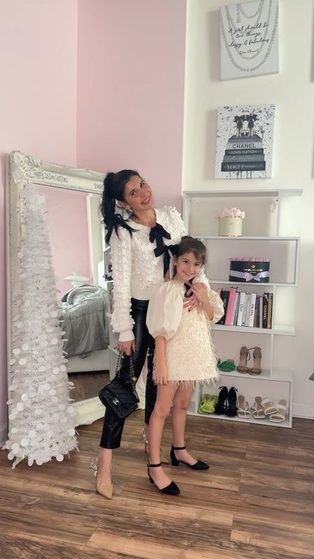 Black and white mommy and me matching holiday outfits 🖤🤍 

#LTKkids #LTKHoliday #LTKparties