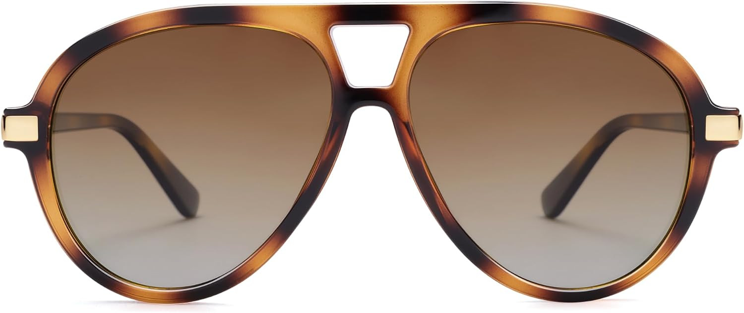 Retro Polarized Aviator Sunglasses for Women AP3755 | Amazon (US)