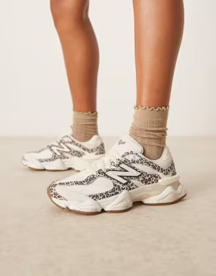 New Balance 9060 sneakers in leopard print - Exclusive to ASOS | ASOS | ASOS (Global)