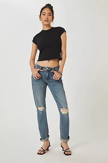 Pilcro Mid-Rise Slim Boyfriend Jeans | Anthropologie (US)