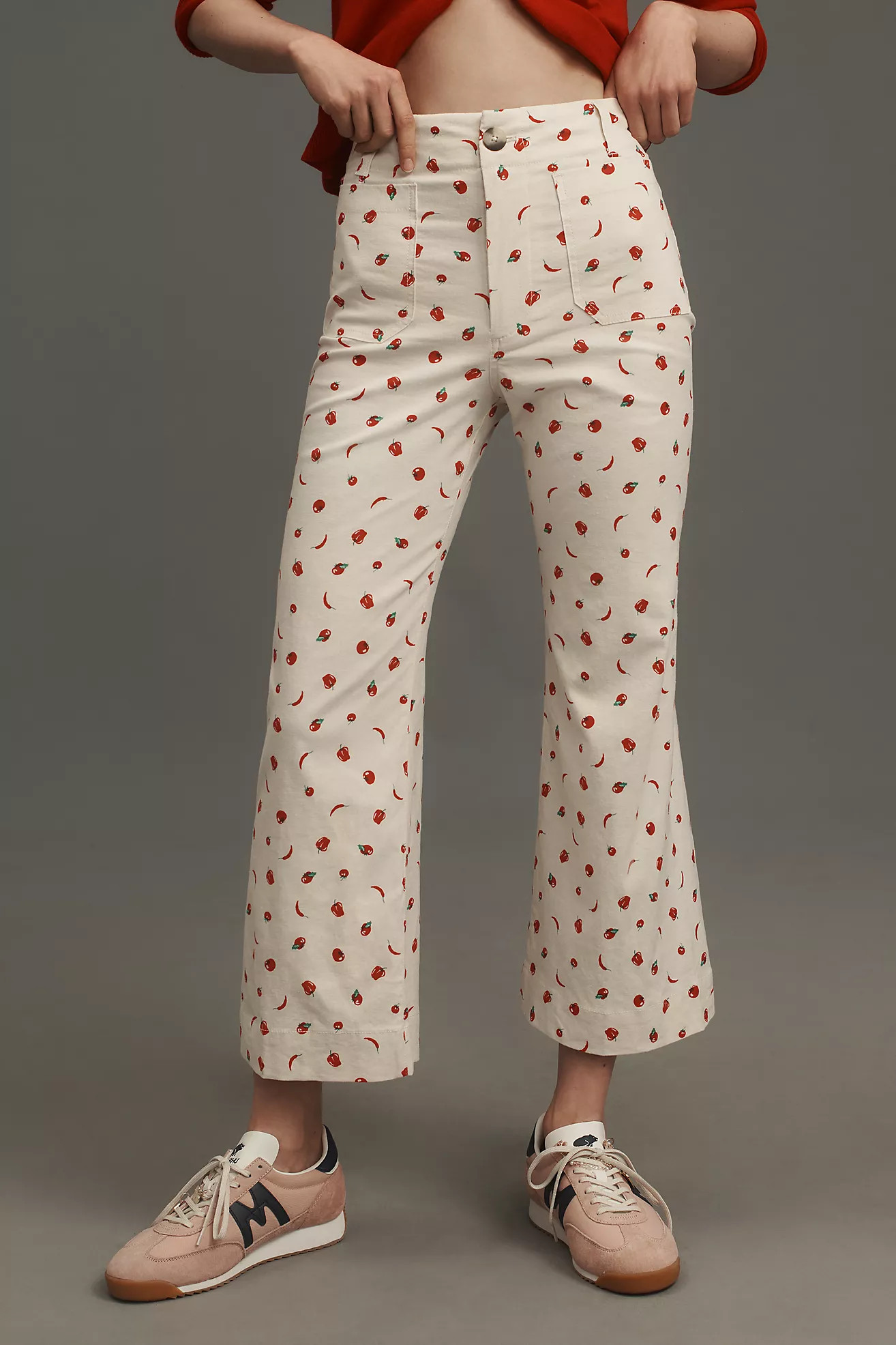 The Colette Cropped Wide-Leg Pants by Maeve: Printed Linen Edition | Anthropologie (US)