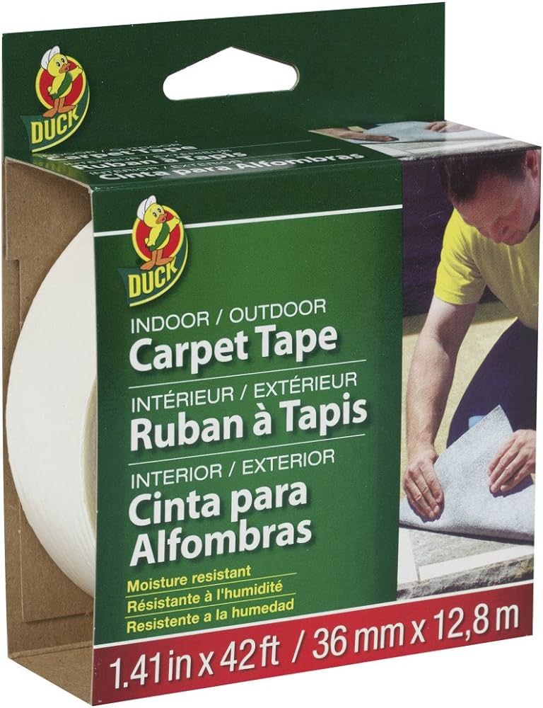 Duck Brand Indoor/Outdoor Carpet Tape, 1.41-Inch x 42 Feet, White (286373) | Amazon (US)