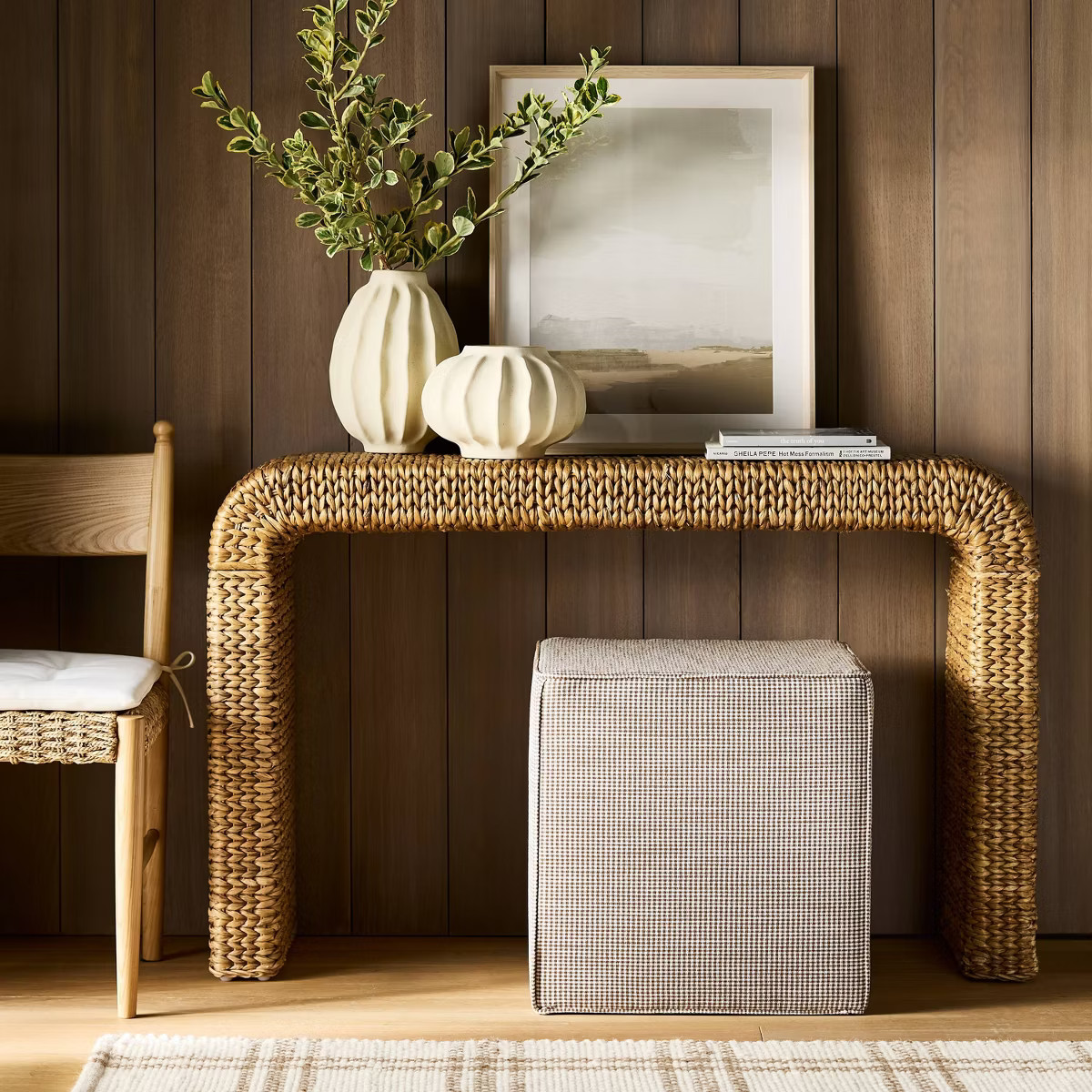 Lynwood Square Upholstered Cube Ottoman - Threshold™ designed with Studio McGee | Target