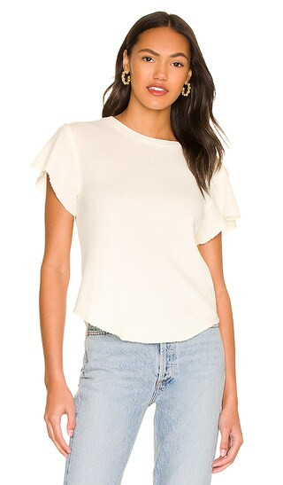 Whats Up Baby Waffle Tee in Tofu | Revolve Clothing (Global)