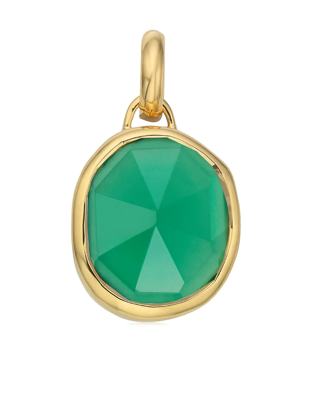 Monica Vinader Siren medium bezel pendant charm - Gold | Farfetch Global
