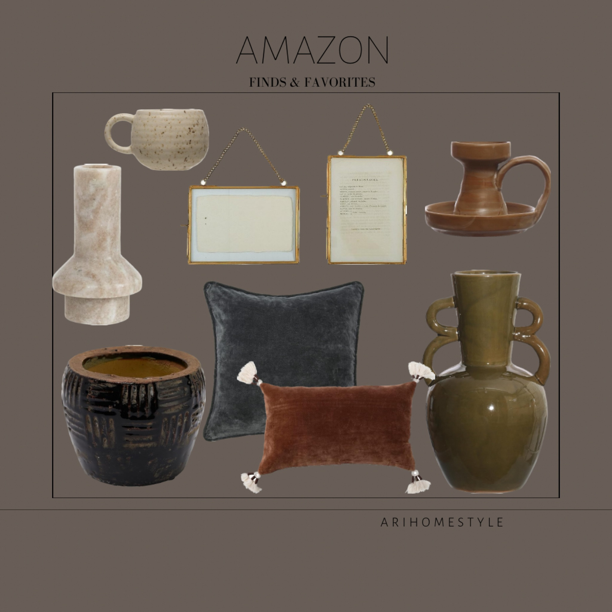 Amazon home decor finds and favorites. 
Vase, pillow cover, picture frame, gold, marble, ceramic, velvet, coffee mug

#LTKfindsunder100 #LTKhome