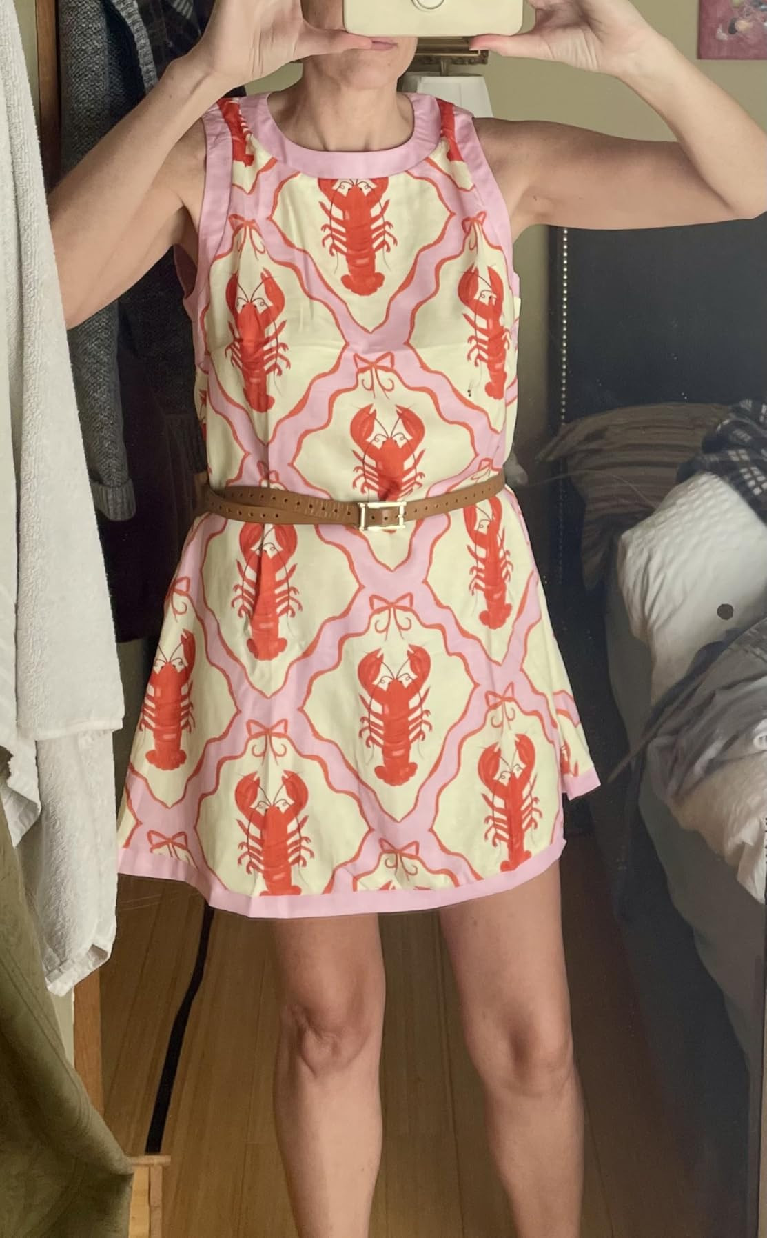 Women Lobster Dress Fish Print Summer Crewneck A Line Tank Mini Dress Cute Graphic Sundress for B... | Amazon (US)