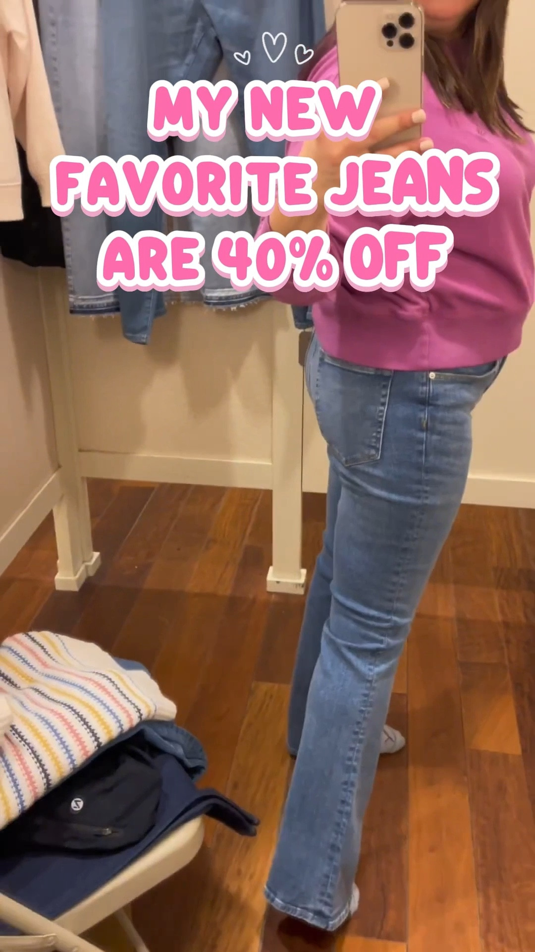 Run don’t walk, these jeans are selling fast 🔥My new favorite Rivete Jeans from  Loft ar 40% off right now 🥰 Mid Rise with a vintage wash that feels so soft! True to size but lots of stretch so you can size down if in between sizes.  Available in Regular Length, Petite, and Tall. Shop My LTK roundup!  These jeans are listed first! 😘🫶

#LTKOver40 #LTKootd #LTKMidsize