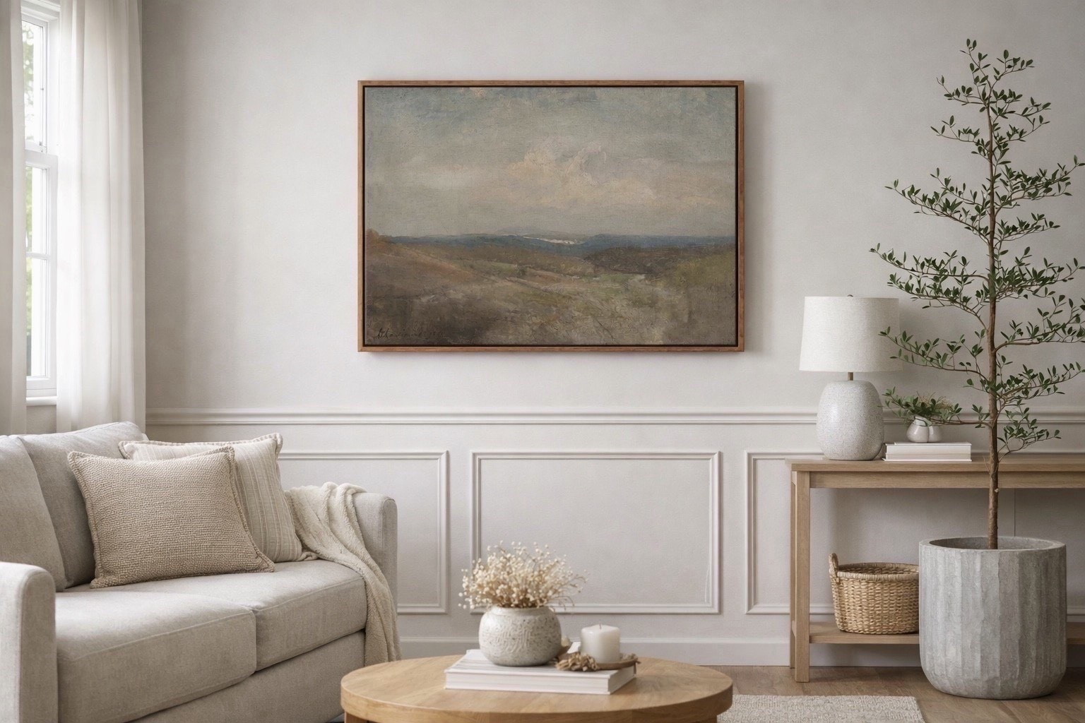 I truly couldn’t gatekeep this gorgeous wall art find from you guys!! It’s oversized, timeless, comes with his gorgeous wooded floating canvas frame & under $155?! Like how !?😍🤎

