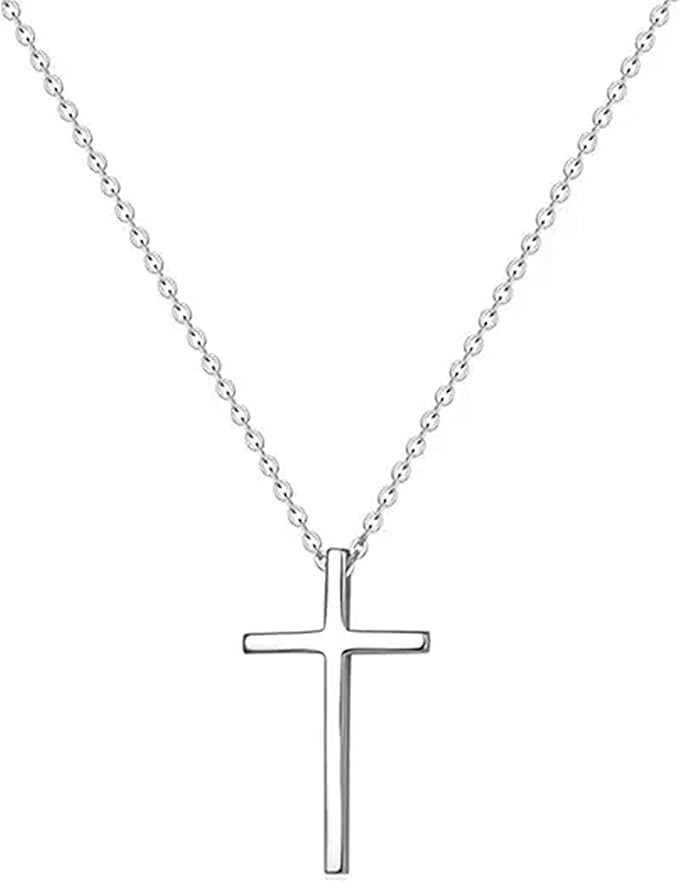 Havopso 18K Gold Plated Simple CZ Diamond Cross Necklace for Women Stainless Steel Plain Tiny Cro... | Amazon (CA)