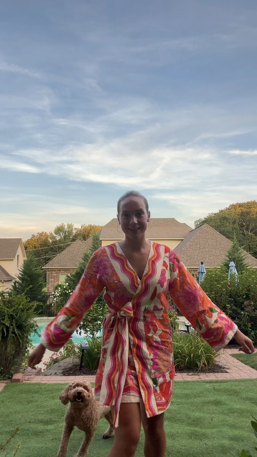 The cutest summer dress from Farm Rio!! Also linking a similar ALV pearl hoop because mine are sold out! 🩷

#LTKSeasonal #LTKU #LTKTravel