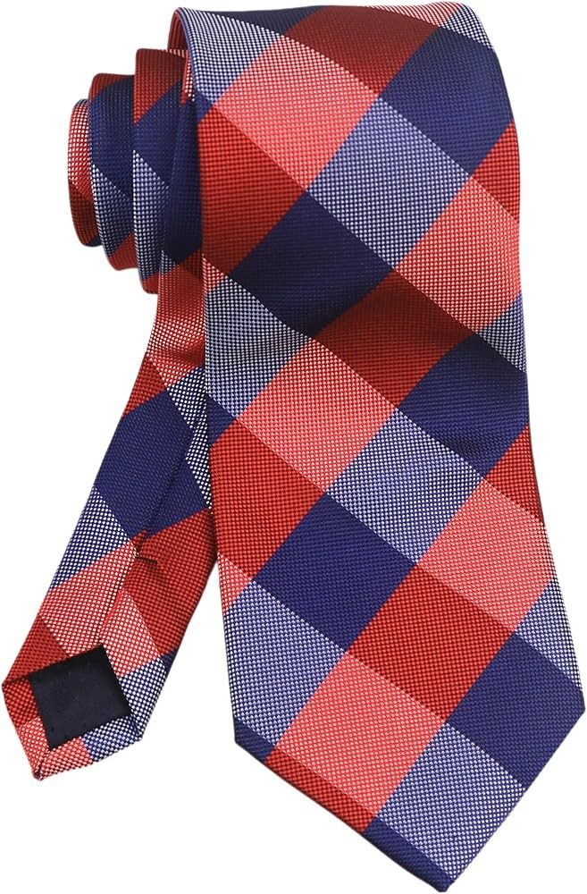 Elfeves Men's Plaid Stripe Ties Jacquard Formal Designer Business Wedding Neckties | Amazon (US)