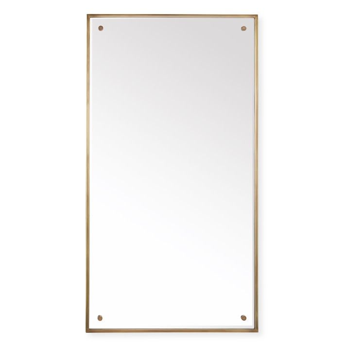 Gramercy Narrow Rectangular Mirror, 26" X 48", Antique Brass | Williams-Sonoma