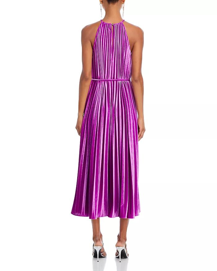 Pleated Velvet Midi Dress | Bloomingdale's (US)