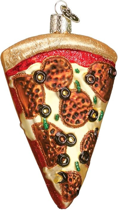 Old World Christmas Pizza Slice Glass Blown Ornament for Christmas Tree, Handcrafted Holiday Deco... | Amazon (US)