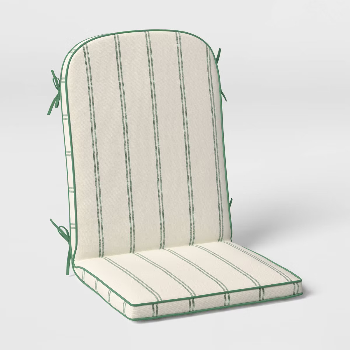 21"x43" Striped Curved Outdoor One Piece Chair Cushions Cream - Threshold™ designed with Studio... | Target