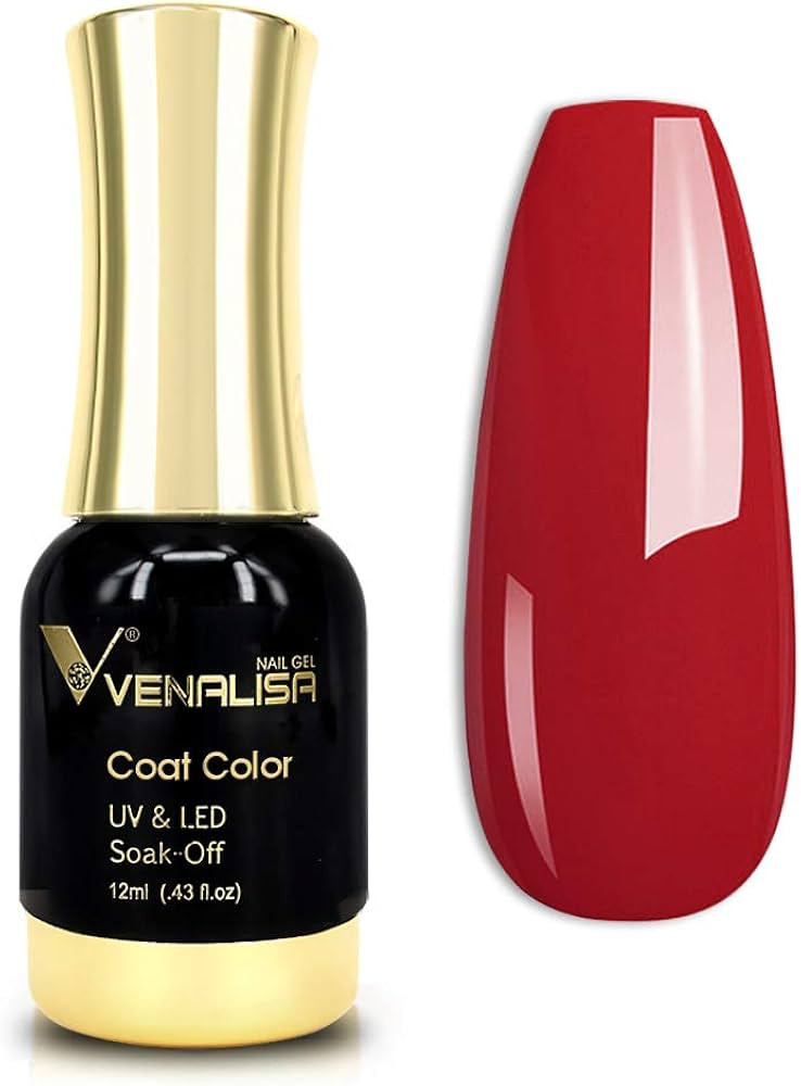 VENALISA Gel Nail Polish, 12ml Red Color Soak Off UV LED Nail Gel Polish Nail Art Starter Manicur... | Amazon (US)