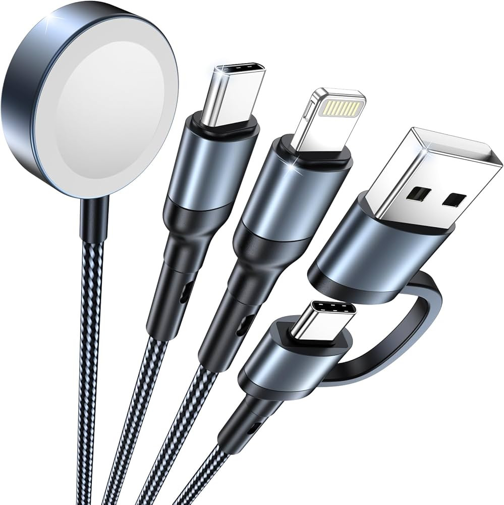 Travel Essentials 3 in 2 for Apple Watch Charger USB C Cable iPhone iWatch Charger Multi Charging... | Amazon (US)