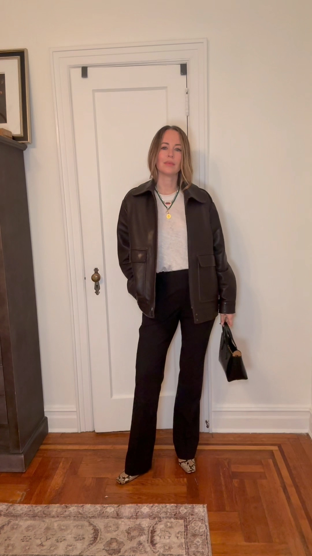 Sizing: wearing a 36 in the jacket. It runs a bit oversized. I took my usual size in the mules. #nourhammour

#LTKOver40 #LTKShoeCrush