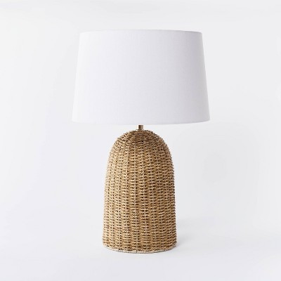Large Seagrass Table Lamp (Includes LED Light Bulb) Natural - Threshold™ designed with Studio McGee: Woven Jute, No Assembly Required | Target
