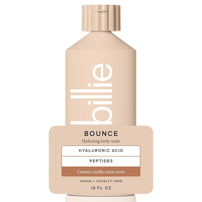 Billie Bounce Hydrating Womens Body Wash, 18 fl oz, Creamy Vanilla Cedar Scent, Vegan, Cruelty Fr... | Amazon (US)
