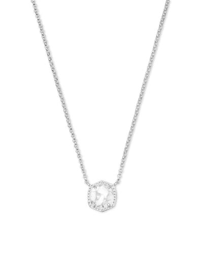 Davie Silver Pendant Necklace in White Howlite | Kendra Scott