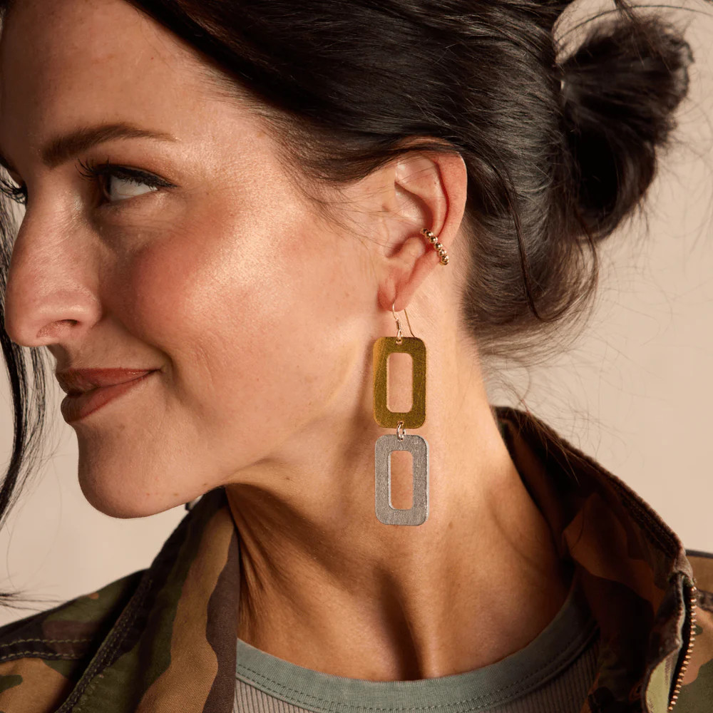 Mixed Metal Morgan | Nickel and Suede