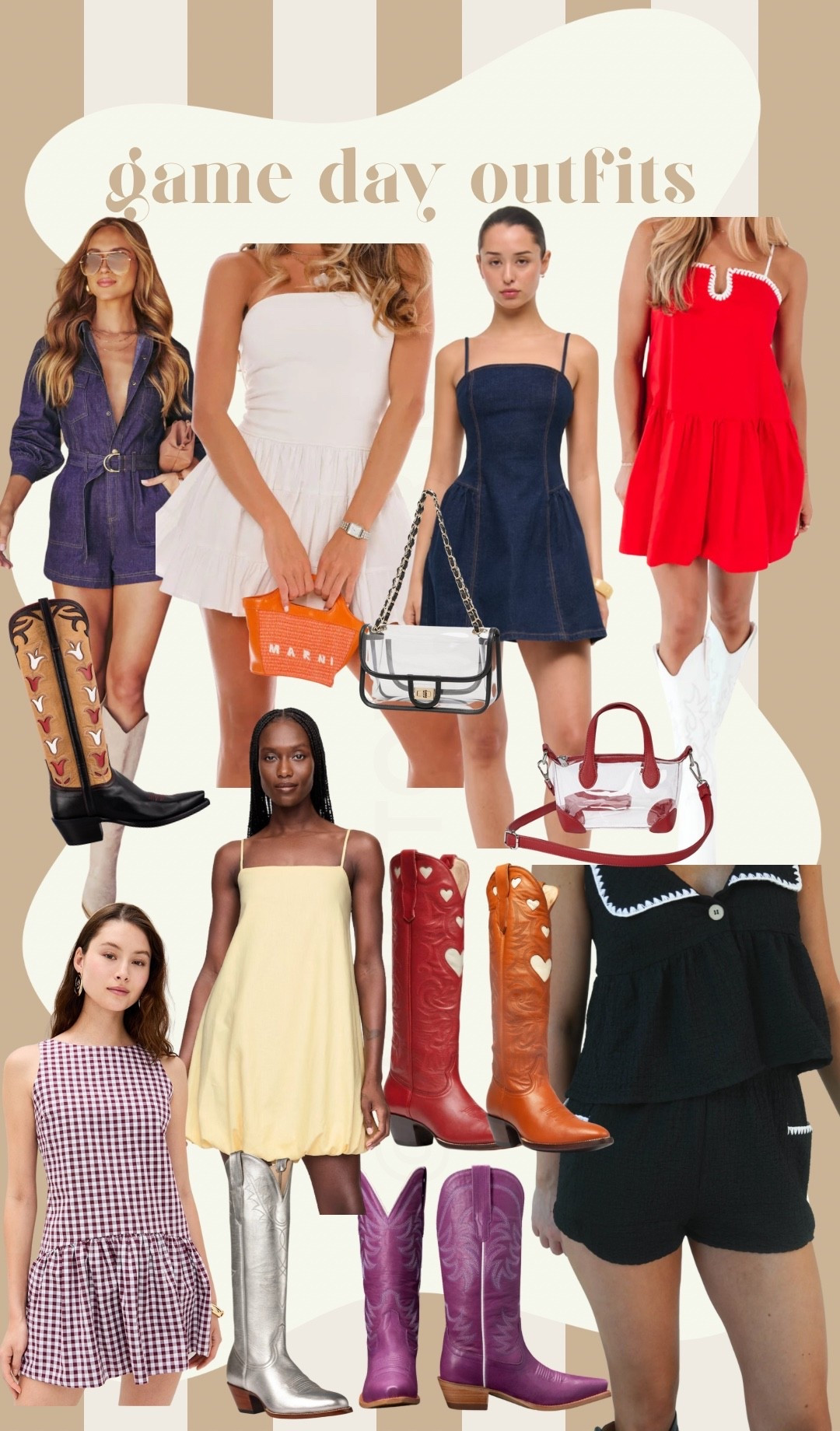 Game day outfit, college football game outfit, football game outfit, clear stadium bag, clear bag, outfit

#LTKParties #LTKSeasonal #LTKSaleAlert