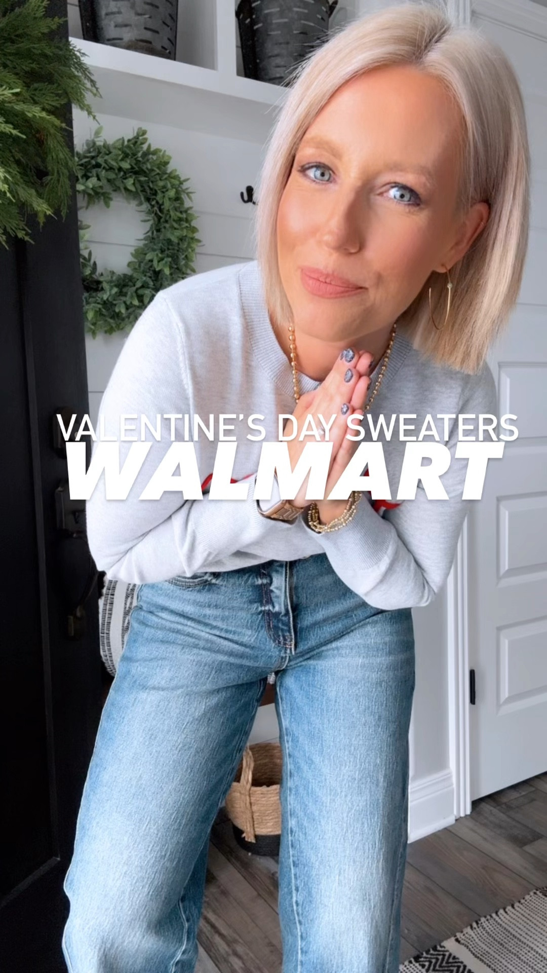 Walmart puts out the best Valentine’s Day sweaters every year and I was excited to be able to grab these too! They also sell out so if it’s showing stocked in your size grab one or two now!!
⬇️⬇️⬇️
Tops sized up to medium
Jeans sized up to size 6
Shoes TTS

#LTKFindsUnder50 #LTKSeasonal #LTKWatchNow