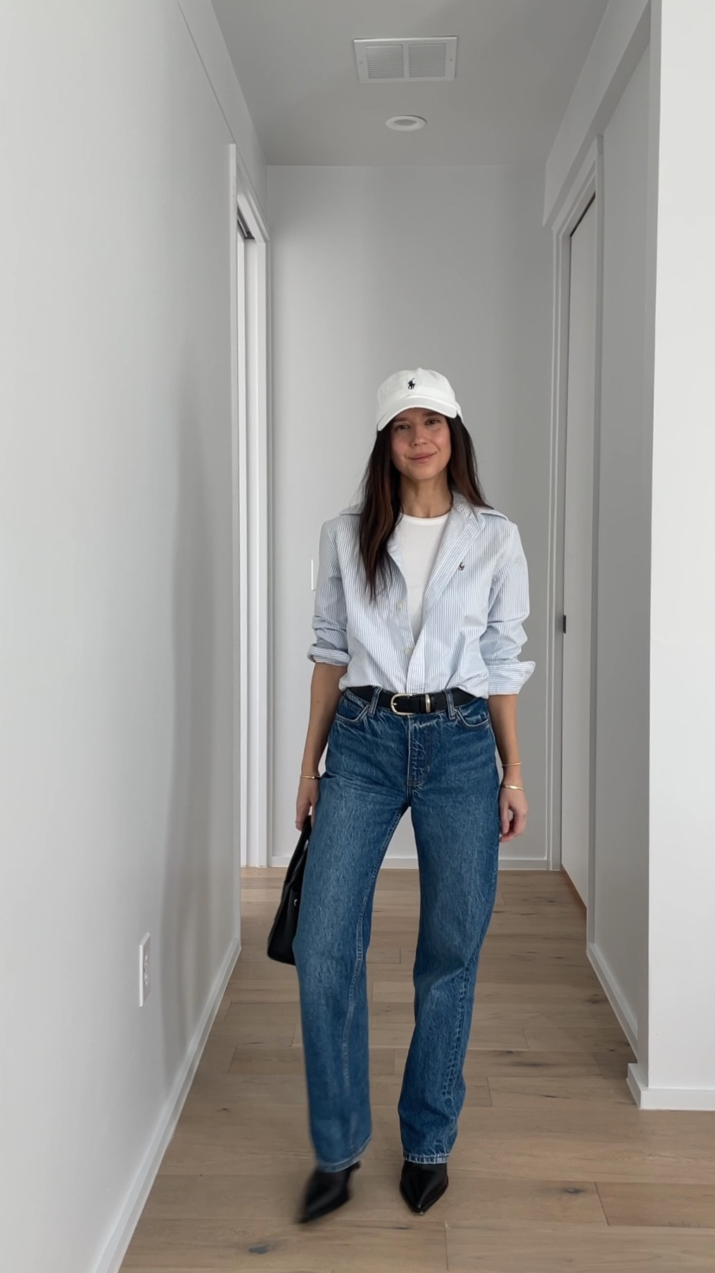 Fall uniform: layering button down top, jeans, boots, and a hat. 🍂🍂 #falloutfits #jeans #boots 

#LTKStyleTip #LTKFindsUnder100 #LTKSeasonal