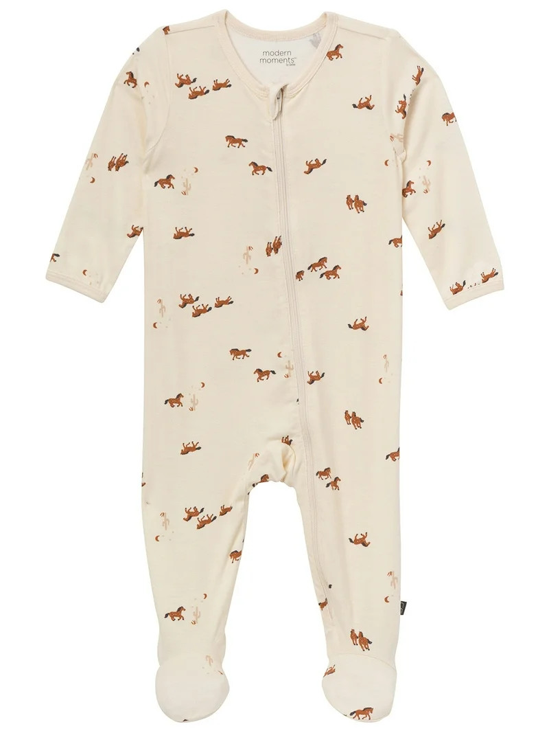 Modern Moments by Gerber Gender Neutral Super Soft Viscose Sleep 'N Play, Sizes Newborn - 6/9 Mon... | Walmart (US)
