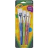 Crayola Kids Paint Brushes (4ct), Kids Arts & Crafts Supplies, Compatible With Acrylic, Tempera, and | Amazon (US)